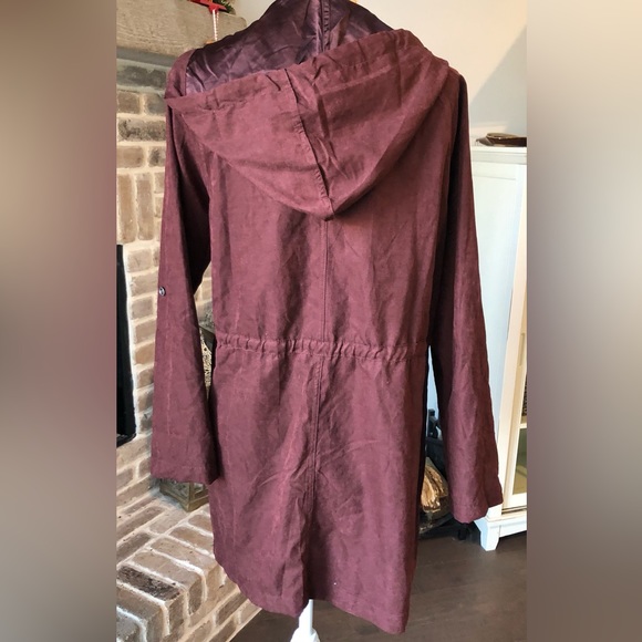 Beceel Size Medium Women's Wine Lightweight Jacket Pockets Utility - Picture 4 of 8